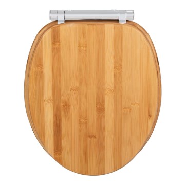 WENKO 25224100 - Сидіння для унітазу BAMBOUSA 34,5x40,5 см коричневе/сріблясте