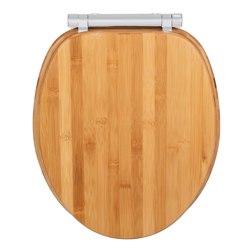 WENKO 25224100 - Сидіння для унітазу BAMBOUSA 34,5x40,5 см коричневе/сріблясте