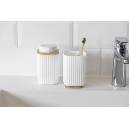 WENKO 25294100 - Дозатор для мила ROTELLO 8,9x12,7 см білий/коричневий