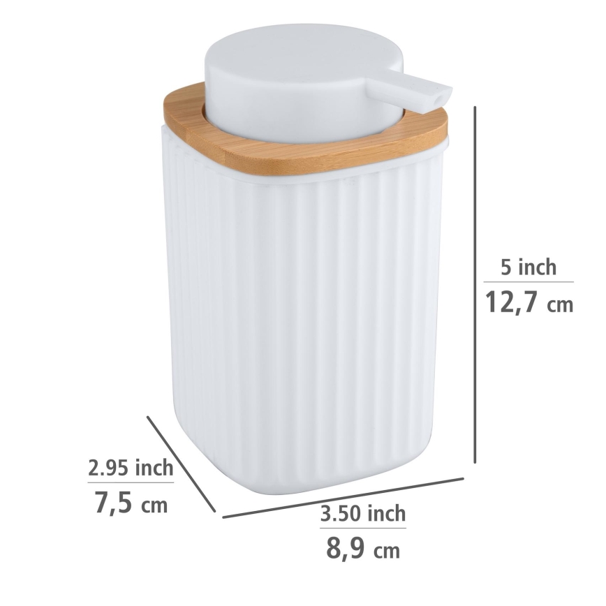 WENKO 25294100 - Дозатор для мила ROTELLO 8,9x12,7 см білий/коричневий