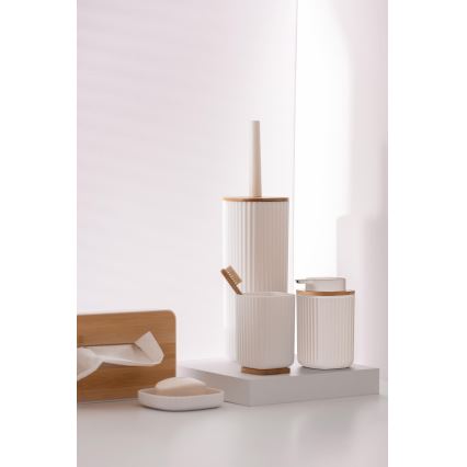 WENKO 25294100 - Дозатор для мыла ROTELLO 8,9x12,7 см белый/коричневый