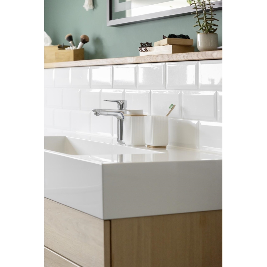 WENKO 25294100 - Дозатор для мыла ROTELLO 8,9x12,7 см белый/коричневый