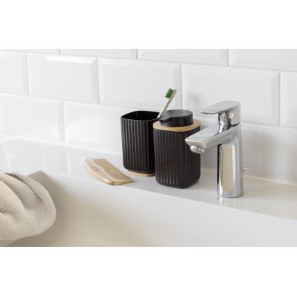 WENKO 25297100 - Стакан для зубної щітки ROTELLO 8,5x11 cm чорний/коричневий