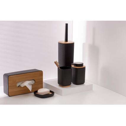 WENKO 25298100 - Дозатор для мила ROTELLO 8,9x12,7 cm чорний/коричневий