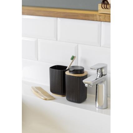 WENKO 25298100 - Дозатор для мыла ROTELLO 8,9x12,7 cm черный/коричневый