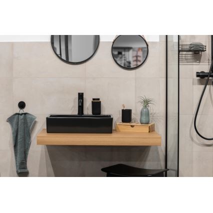 WENKO 25298100 - Дозатор для мыла ROTELLO 8,9x12,7 cm черный/коричневый