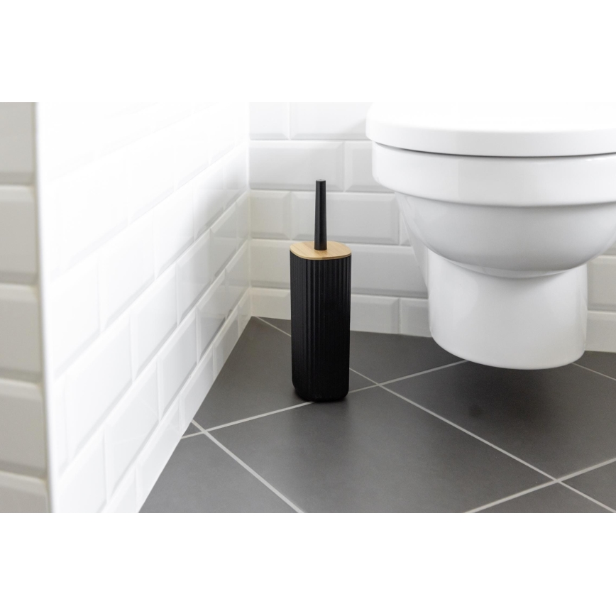 WENKO 25304100 - набір для унітазу ROTELLO 10x36 см чорний/коричневий