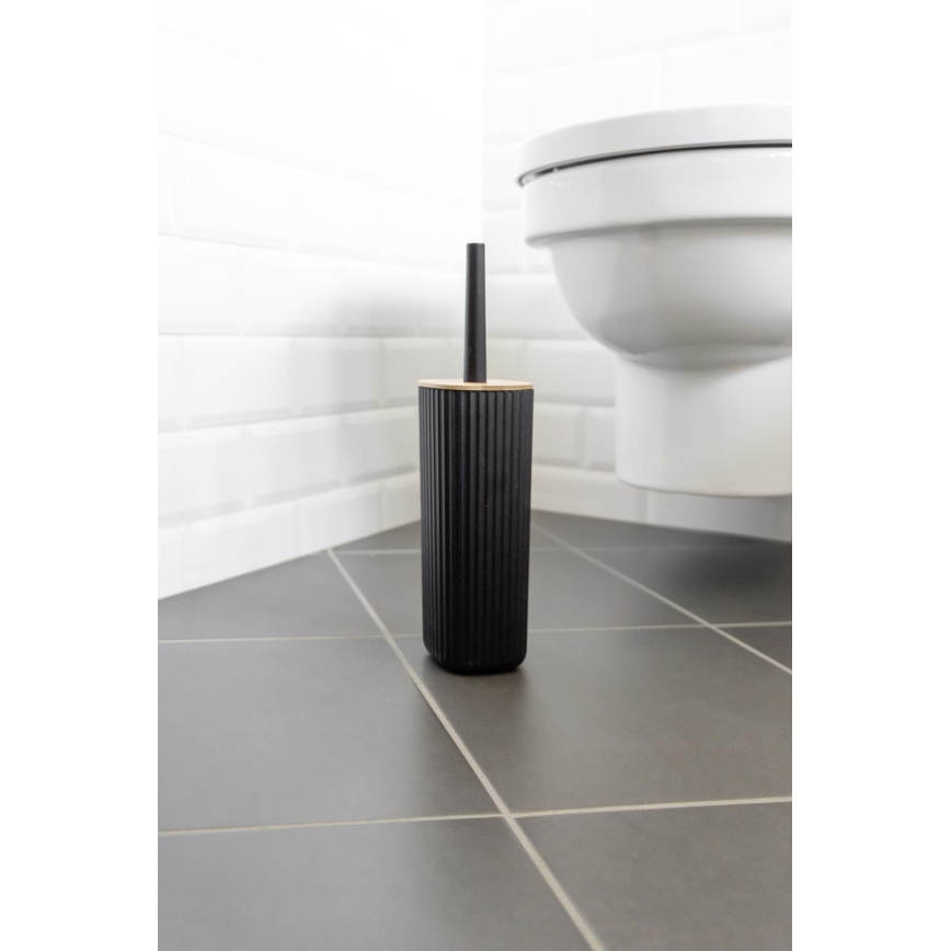 WENKO 25304100 - набір для унітазу ROTELLO 10x36 см чорний/коричневий