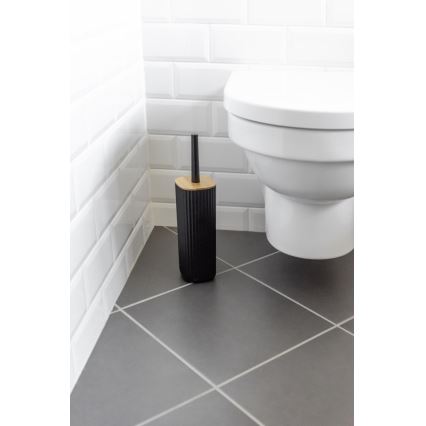 WENKO 25304100 - комплект для унитаза ROTELLO 10x36 см черный/коричневый