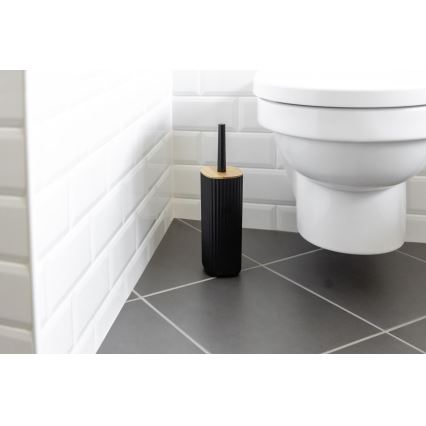 WENKO 25304100 - комплект для унитаза ROTELLO 10x36 см черный/коричневый