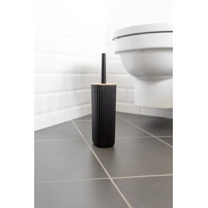 WENKO 25304100 - комплект для унитаза ROTELLO 10x36 см черный/коричневый