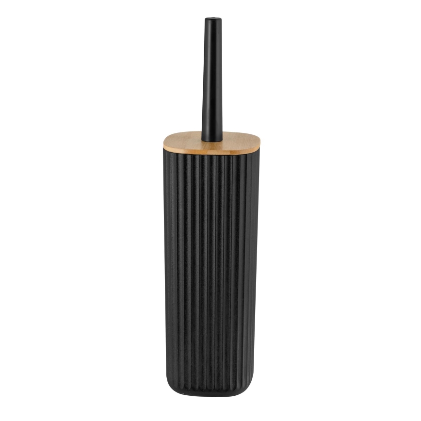 WENKO 25304100 - комплект для унитаза ROTELLO 10x36 см черный/коричневый
