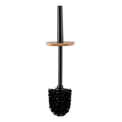 WENKO 25304100 - комплект для унитаза ROTELLO 10x36 см черный/коричневый