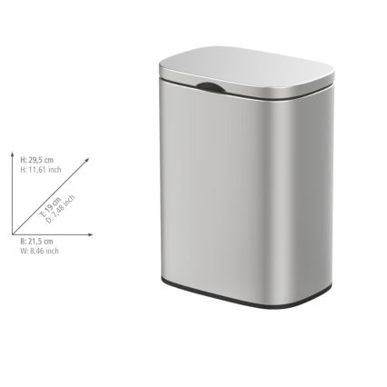 WENKO 25336100 - Корзина SARE 21,5x29,5 см серебристая