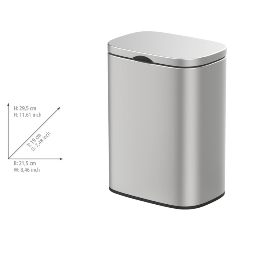 WENKO 25336100 - Корзина SARE 21,5x29,5 см серебристая