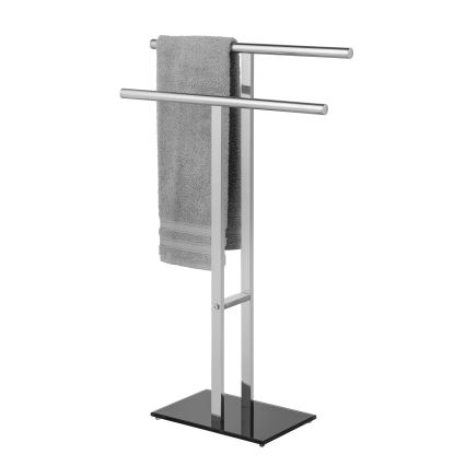 WENKO 25389100 - Стійка для рушників LAVA 50x81,5 см з нержавіючої сталі, срібляста/чорна