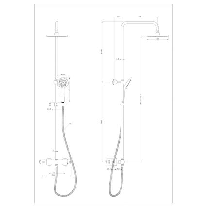 WENKO 25484100 - Душевая система WATERSAVING SYSTEM 12x120 см чёрная