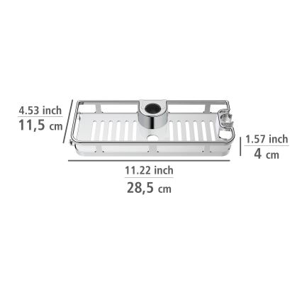 WENKO 25490100 - Полка LIBERTÀ 28,5x11,5 см глянцевый хром