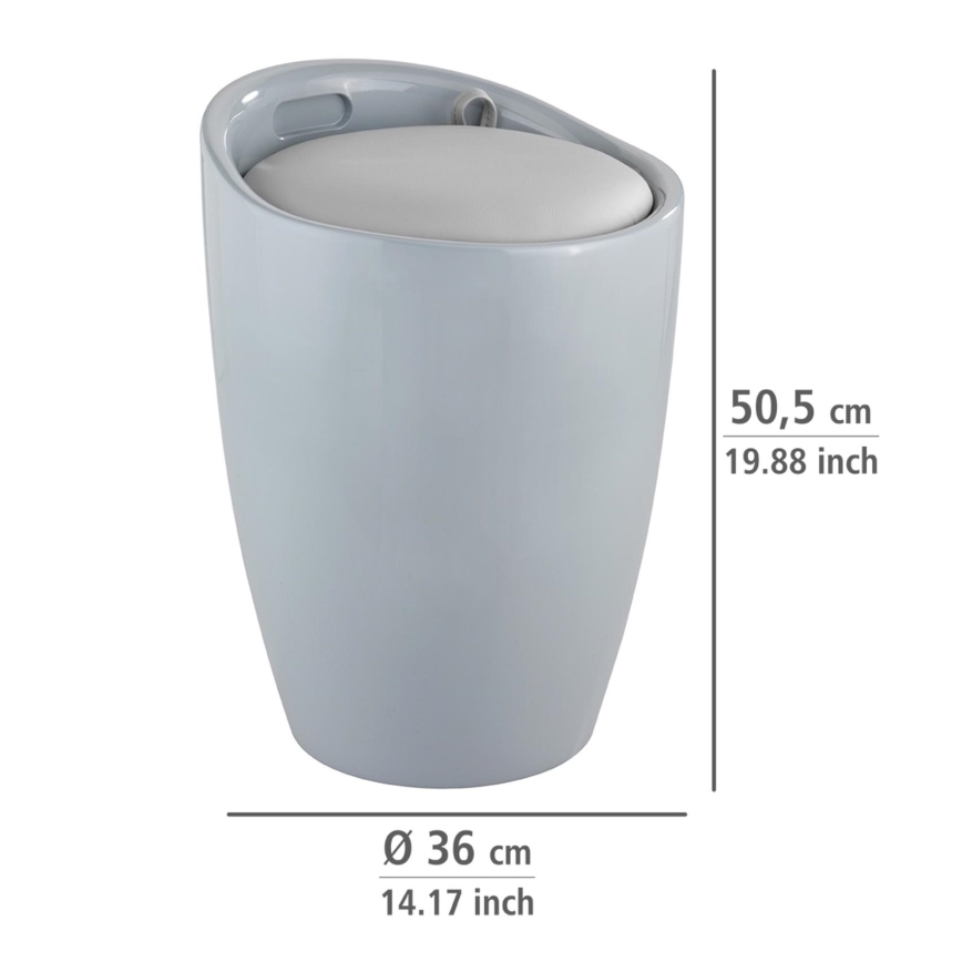 WENKO 25625100 - Табурет CANDY 36x50,5 см сірий/чорний