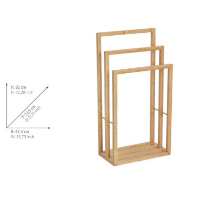 WENKO 25629100 - Стійка для рушників BAMBUSA 42,5x82 см коричнева