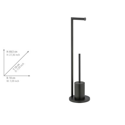 WENKO 25675100 - комплект для унитаза FERLA 18x69,5 см, черный