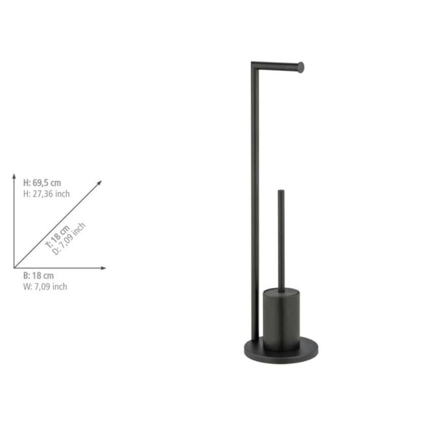 WENKO 25675100 - Комплект для унітазу FERLA 18x69,5 см, чорний