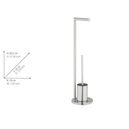 WENKO 25676100 - комплект для унітазу FERLA 18x69,5 см, нержавіюча сталь/сатинове покриття