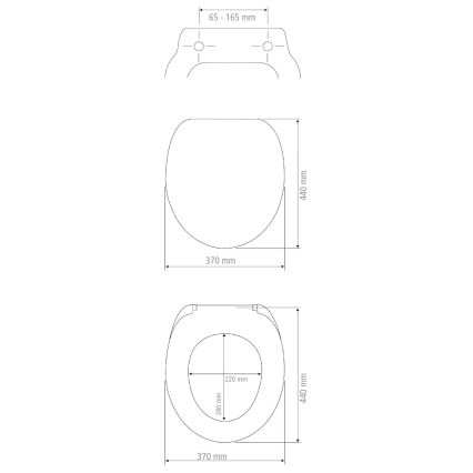 WENKO 25772100 - Сиденье для унитаза BAMBUZA 37x44 см черный/коричневый/глянцевый хром