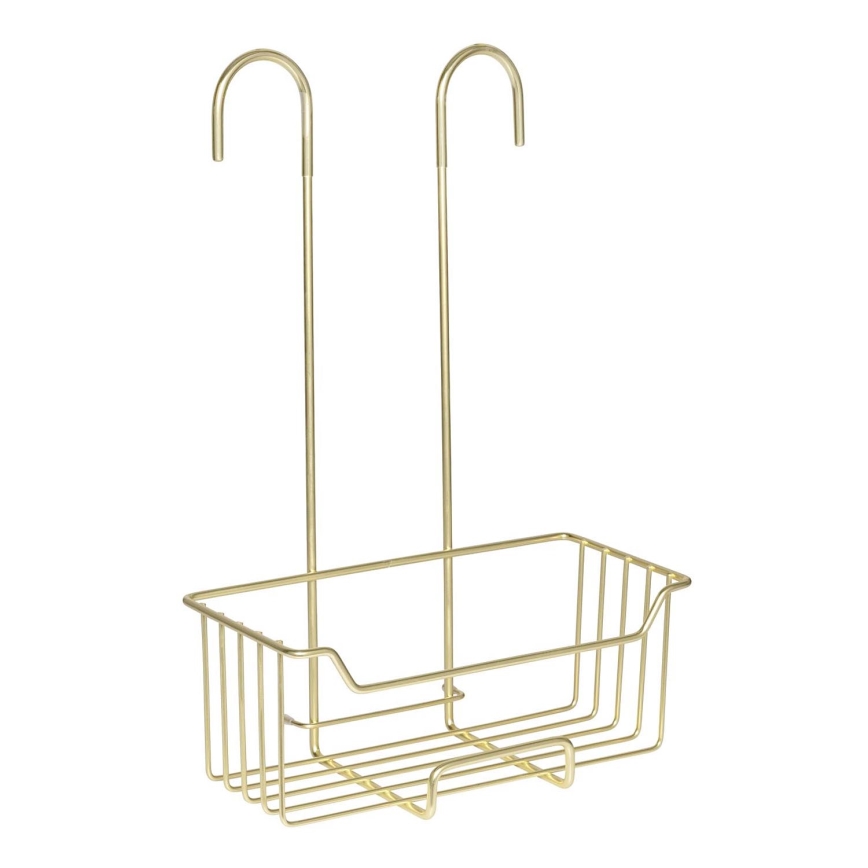 WENKO 25937100 - Душовий кошик MILO 25x36 см нержавіюча сталь/золоте покриття/прозорий