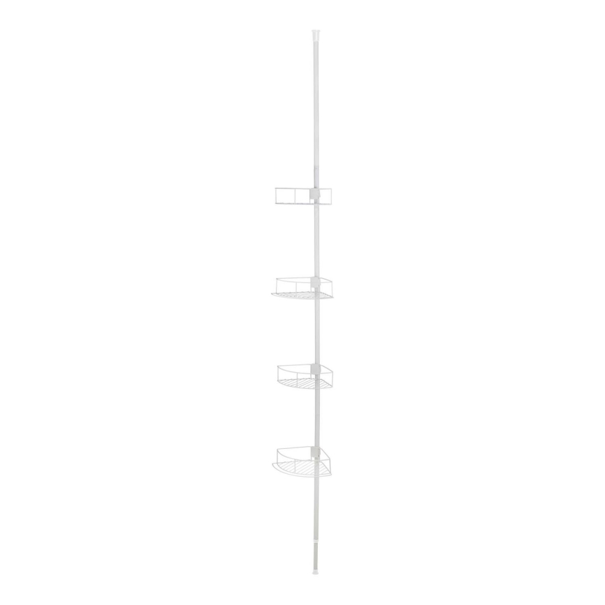 WENKO 26015100 - Угловая полка DOLCEDO 31x230 см нержавеющая сталь/белая