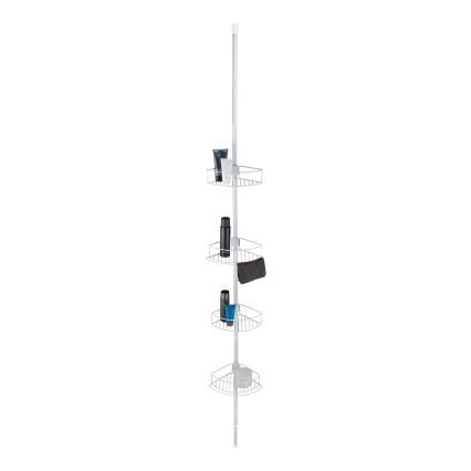 WENKO 26015100 - Угловая полка DOLCEDO 31x230 см нержавеющая сталь/белая