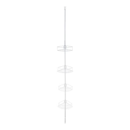 WENKO 26015100 - Угловая полка DOLCEDO 31x230 см нержавеющая сталь/белая