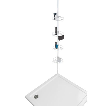 WENKO 26015100 - Кутова полиця DOLCEDO 31x230 cm нержавіюча сталь/білий