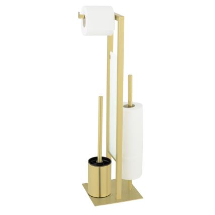 WENKO 26034100 - WC-набор RIVALTA 18x70 см нержавеющая сталь/золотой/белый/чёрный