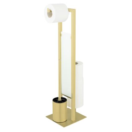 WENKO 26034100 - WC-набор RIVALTA 18x70 см нержавеющая сталь/золотой/белый/чёрный