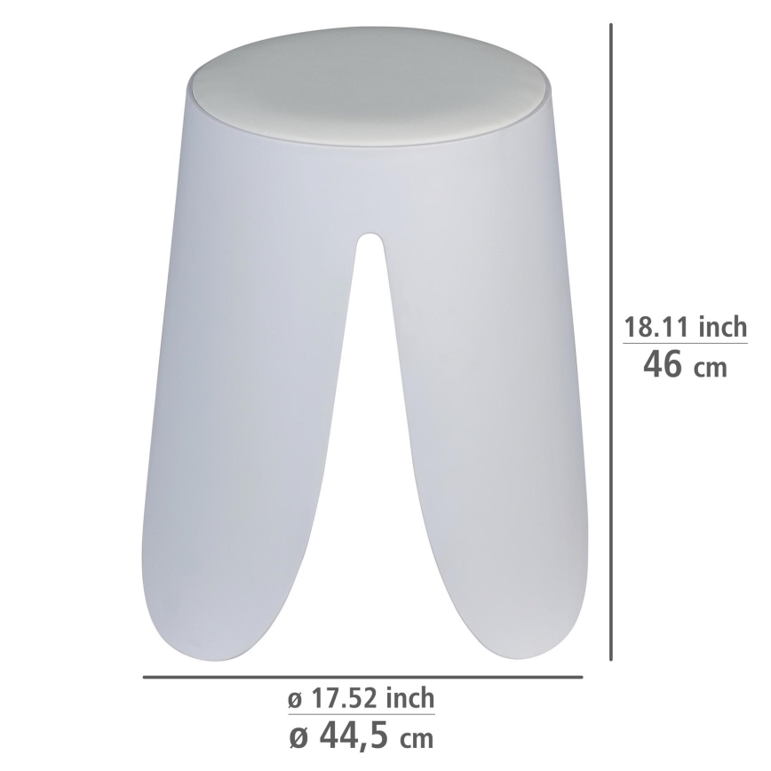WENKO 26086100 - Табурет COMISO 44,5x46 см белый