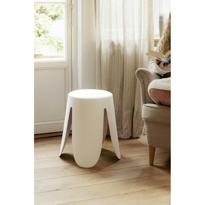 WENKO 26086100 - Табурет COMISO 44,5x46 см белый