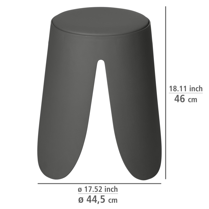 WENKO 26089100 - Стілець COMISO 44,5x46 см, антрацит
