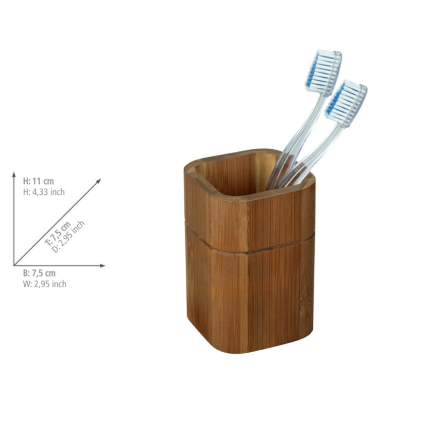 WENKO 26101100 - Держатель для зубных щеток SERRO 7,5x11 cm коричневый