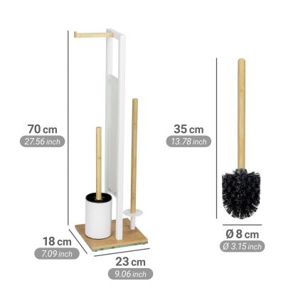 WENKO 26214100 - комплект для унитаза RIVALTA 18x70 см коричневый/белый