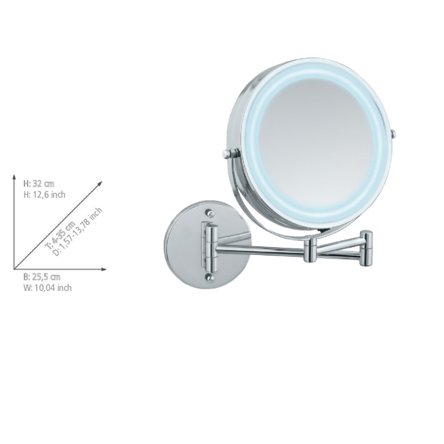 WENKO 3656530100 - Дзеркало POWER-LOC 25,5x32 см блискучий хром