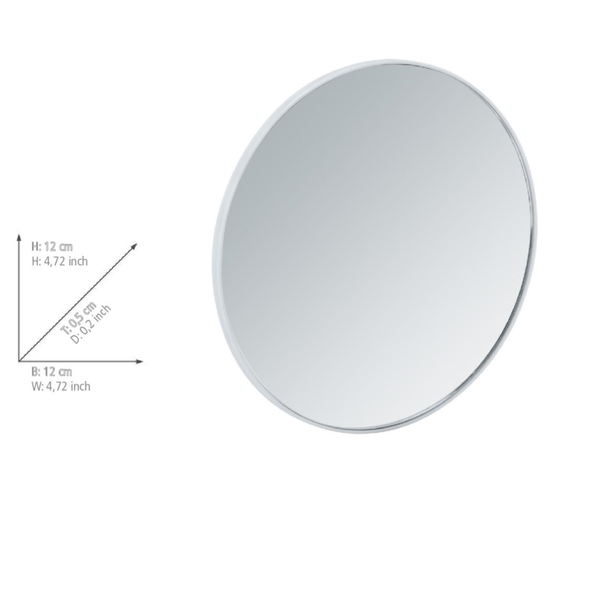 WENKO 3660010100 - Зеркало для макияжа 12x12 см, полированный хром