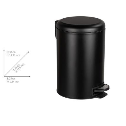 WENKO 54913100 - Корзина для мусора LEMAN 25x38 см, чёрная