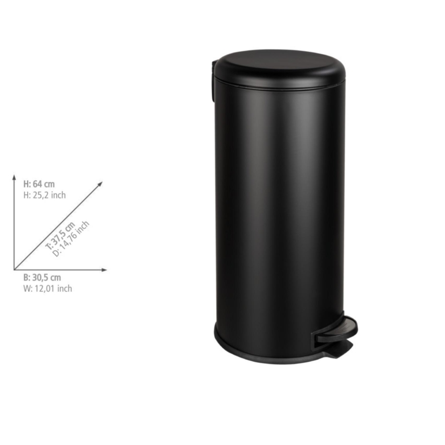 WENKO 54915100 - Корзина LEMAN 30,5x64 см чёрная