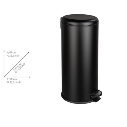 WENKO 54915100 - Кошик LEMAN 30,5x64 см чорний