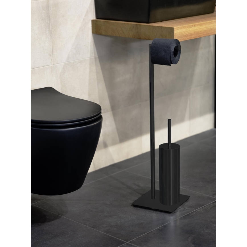 WENKO 71556800 - комплект для WC RECCO 20x71,5 cm чёрный