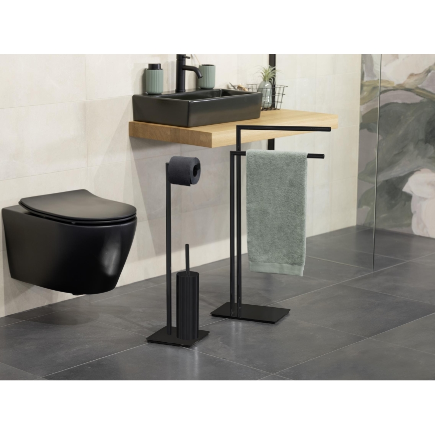 WENKO 71556800 - комплект для WC RECCO 20x71,5 cm чёрный