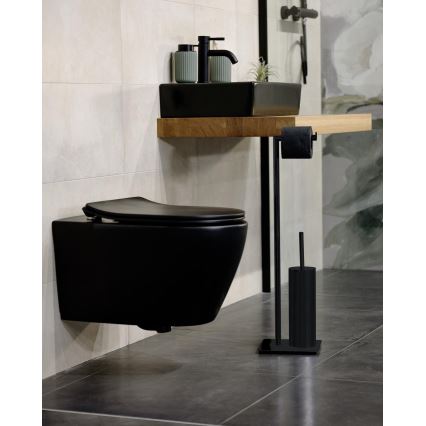 WENKO 71556800 - комплект для WC RECCO 20x71,5 cm чёрный