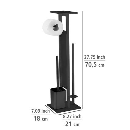 WENKO 71558800 - комплект для туалета DEBAR 21x70,5 cm нержавеющая сталь/черный