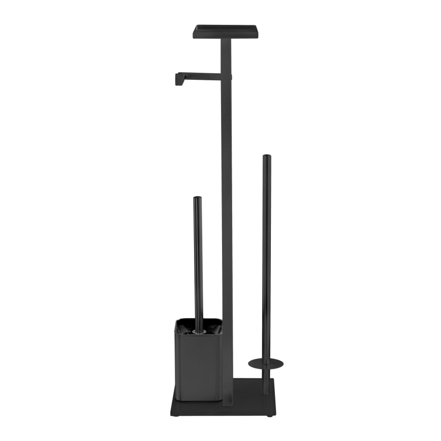 WENKO 71558800 - комплект для туалета DEBAR 21x70,5 cm нержавеющая сталь/черный